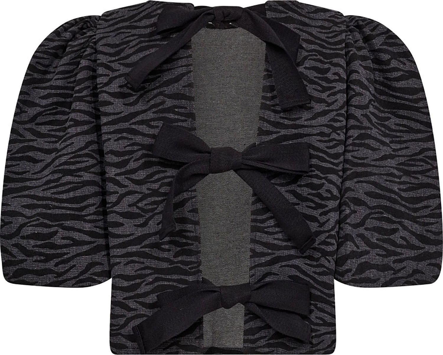 Co'couture Blouse Zebra Bow Zwart