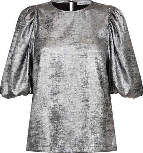 Co'couture Blouse Silver Puff  Grijs