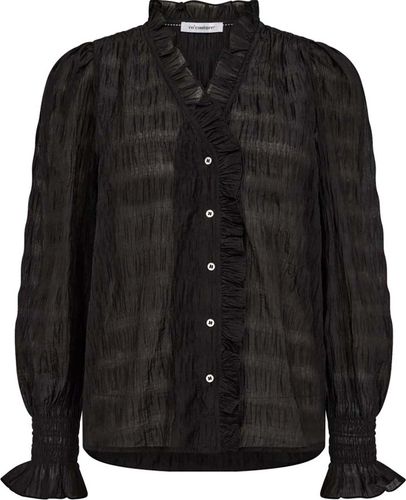 Co'couture structurecc line frill shirt Zwart