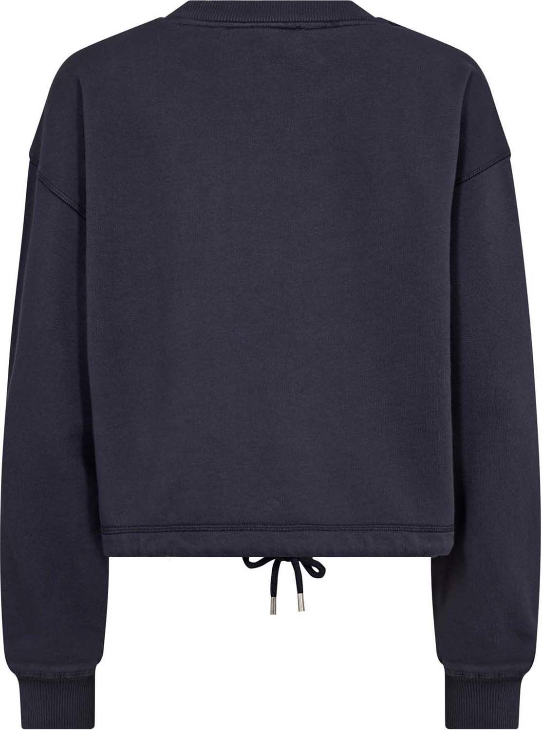 Co'couture Sweater Crop Tie Clean Kiss Blauw