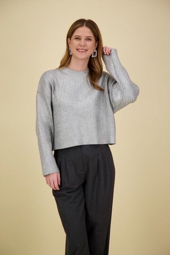 Co'couture row foil crop knit Grijs