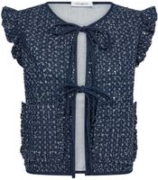 Gilet Sequin Denim Blauw