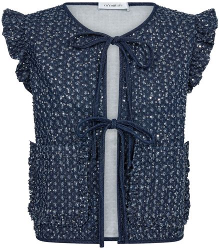 Co'couture Gilet Sequin Denim Blauw