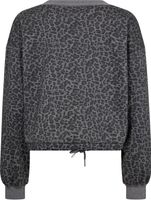 Sweater Crop cc Tie Leo Grijs