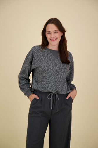 Co'couture Sweater Crop cc Tie Leo Grijs