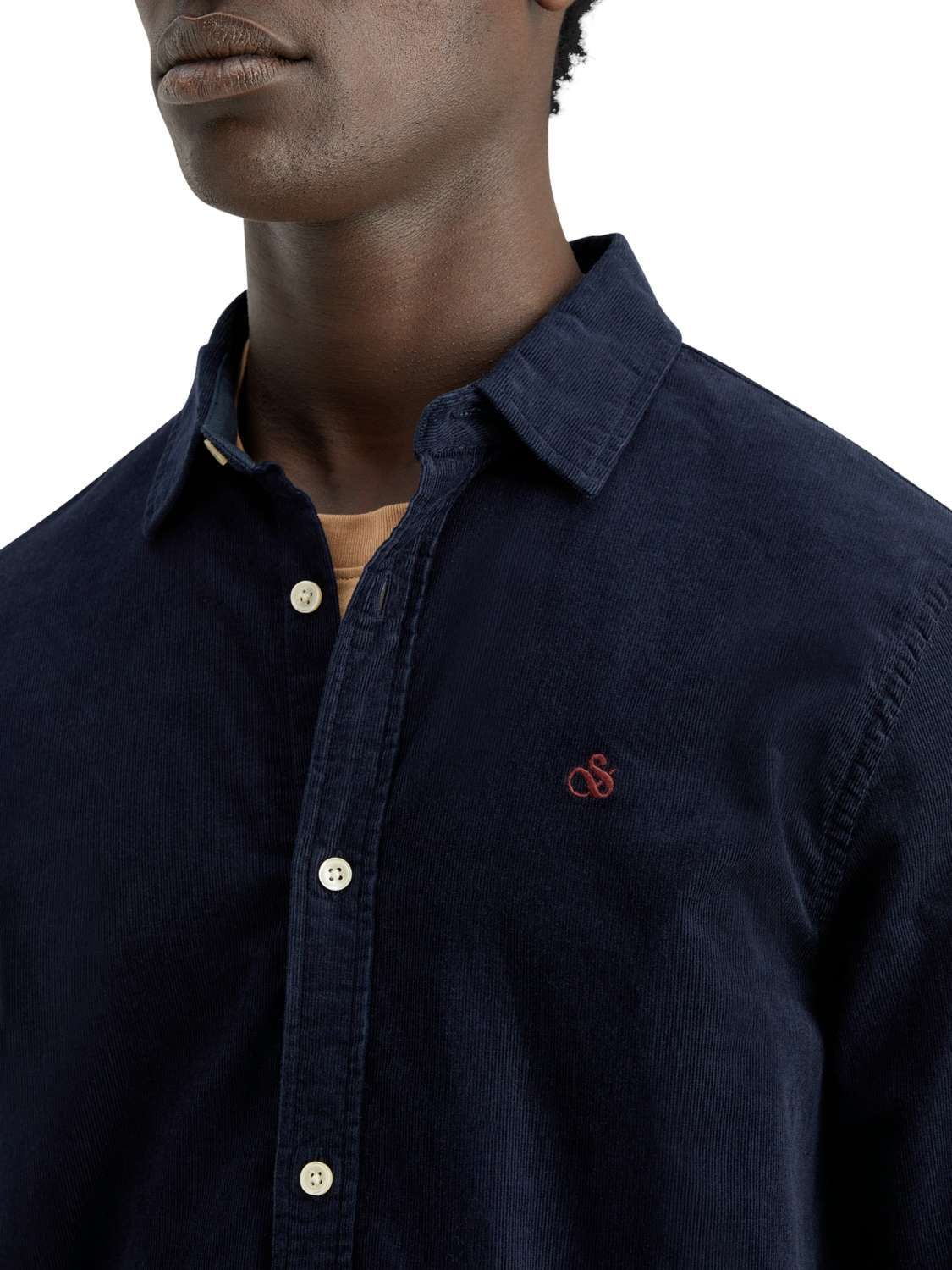 Scotch & Soda Overhemd Donkerblauw  Scotch & Soda Overhemd Donkerblauw