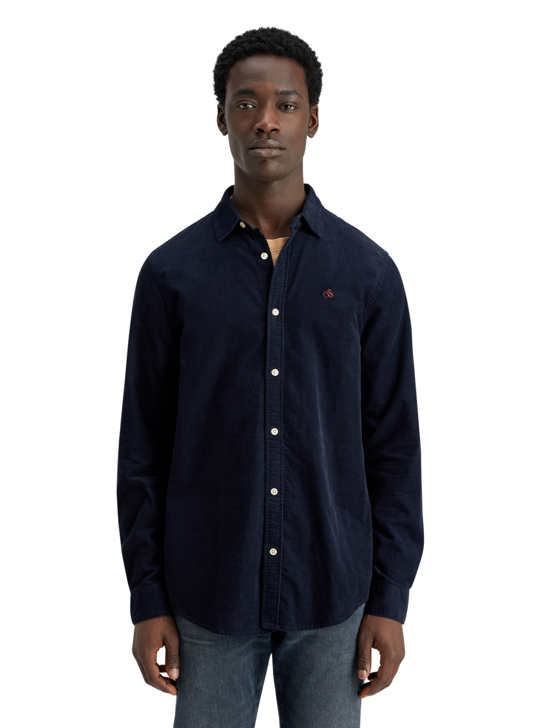 Scotch & Soda Overhemd Donkerblauw  Scotch & Soda Overhemd Donkerblauw
