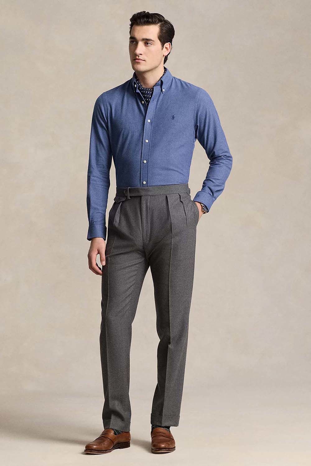 Polo Ralph Lauren Cubdppcs-long sleeve sport shirt Blauw Polo Ralph Lauren Cubdppcs-long sleeve sport shirt Blauw