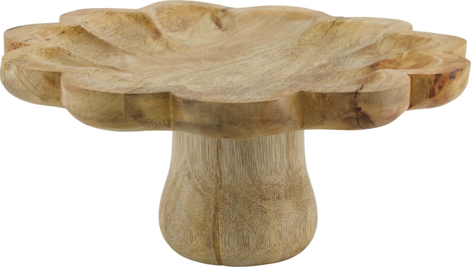 Bord cake stand 28x28x12.5cm natural Bruin  Bord cake stand 28x28x12.5cm natural Bruin