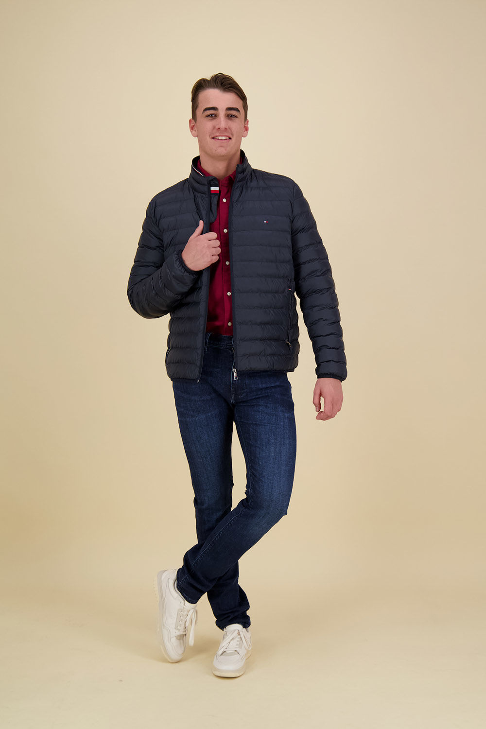 Tommy Hilfiger Gewatteerde Jas Donkerblauw Tommy Hilfiger Gewatteerde Jas Donkerblauw