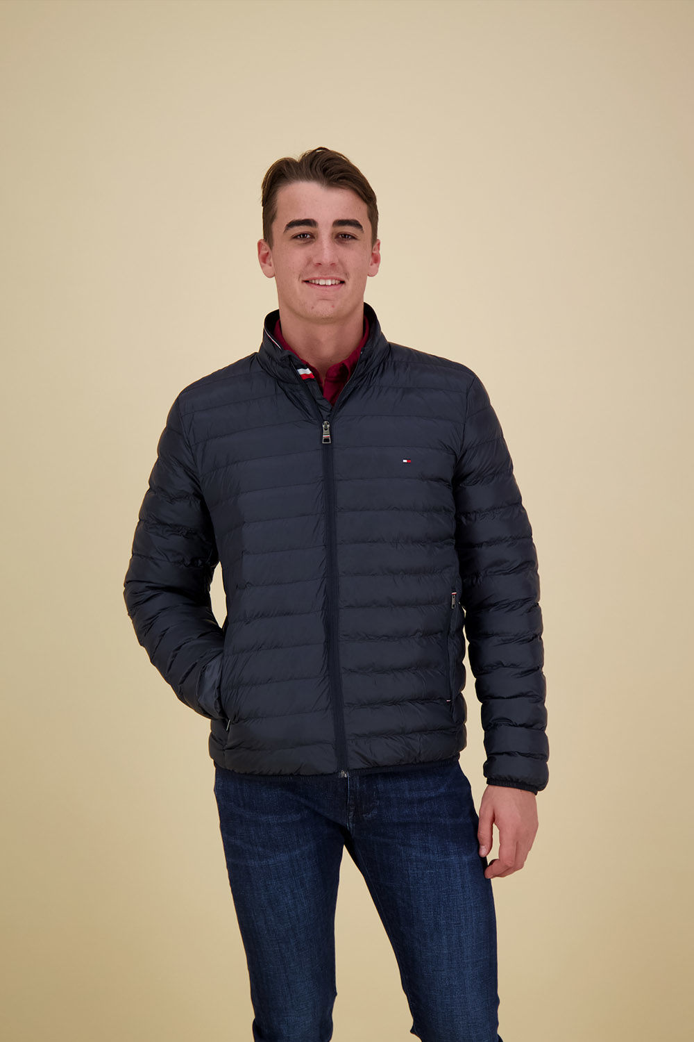 Tommy Hilfiger Gewatteerde Jas Donkerblauw Tommy Hilfiger Gewatteerde Jas Donkerblauw