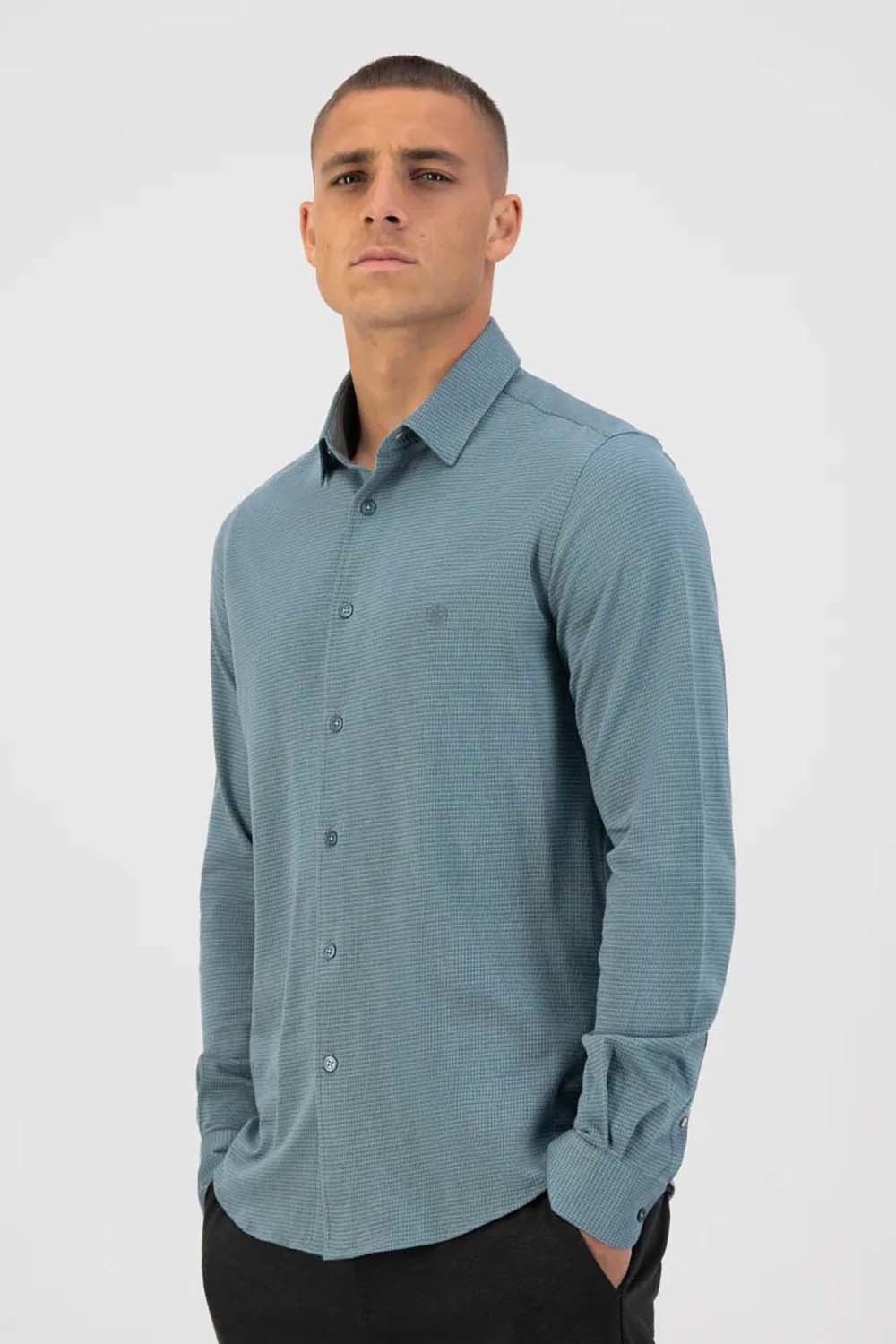 Dstrezzed Overhemd Grijs Blauw
