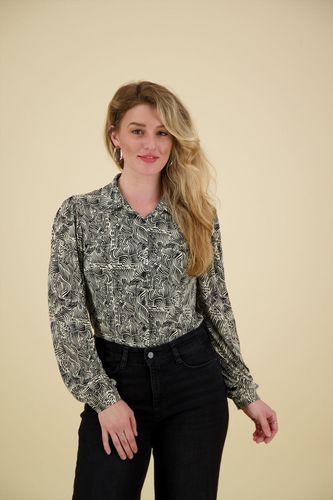 Enjoy Blouse aop Zwart