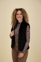 Gilet fluffy Zwart