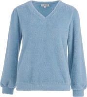 sweater teddy V neck Blauw