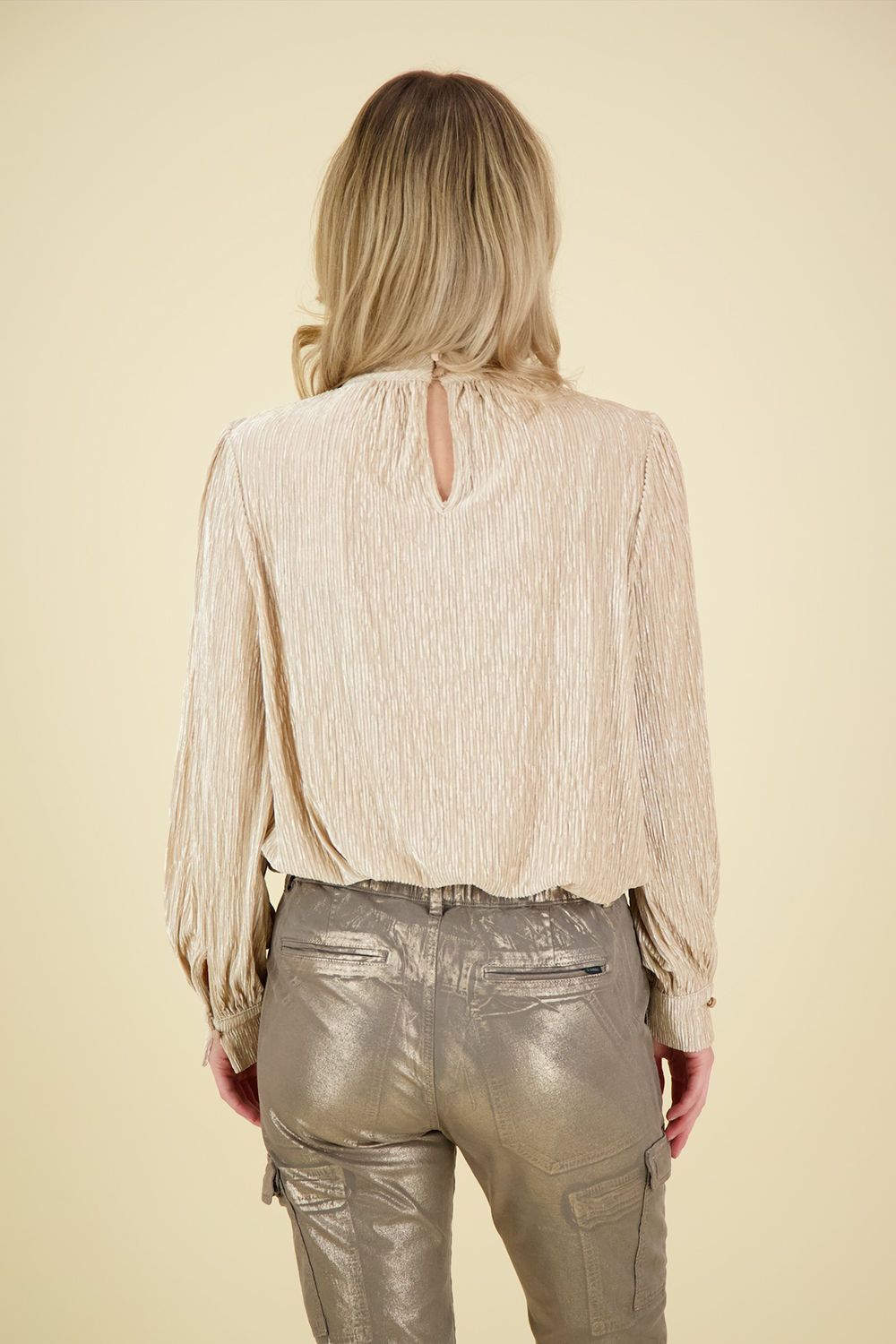 Esqualo Blouse Crinkled Beige