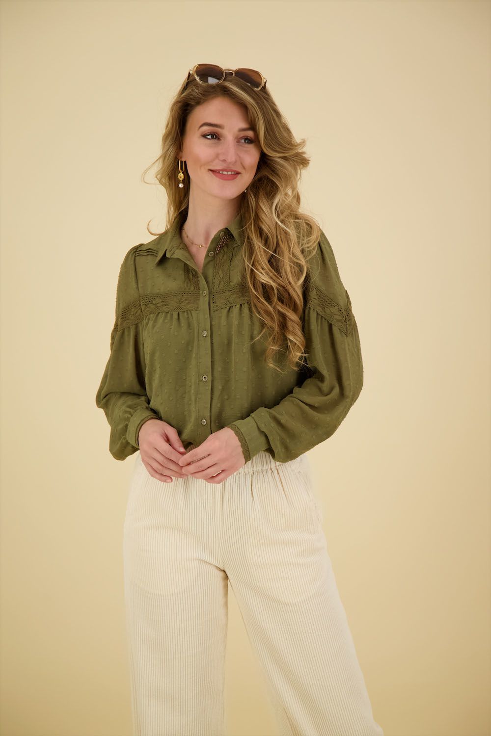 Esqualo Blouse Tapes Groen