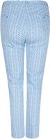 Trousers chino stretch block print Blauw