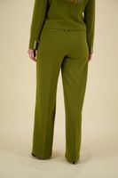 Trousers wide elastic city Groen