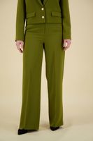 Trousers wide elastic city Groen