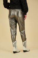 Trousers metallic PU Grijs