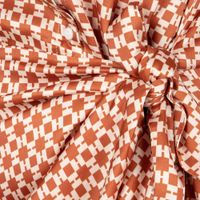 Dress knot satin graphic print Bruin