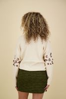 Sweater Animal Sequins Beige