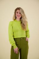 Sweater Mix rib Groen