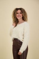 Sweater short hairy Beige