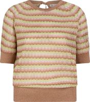Sweater lurex zigzag Bruin