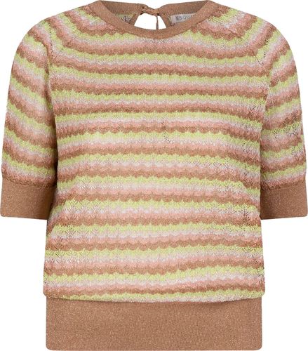 Esqualo Sweater lurex zigzag Bruin