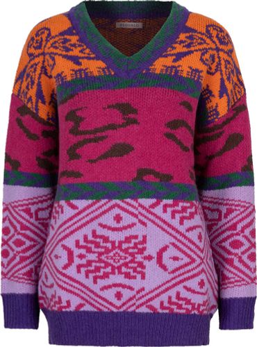 Esqualo Sweater jacquard colored Roze