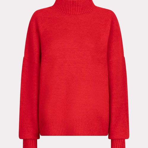 Esqualo Sweater Boxy Col Rood