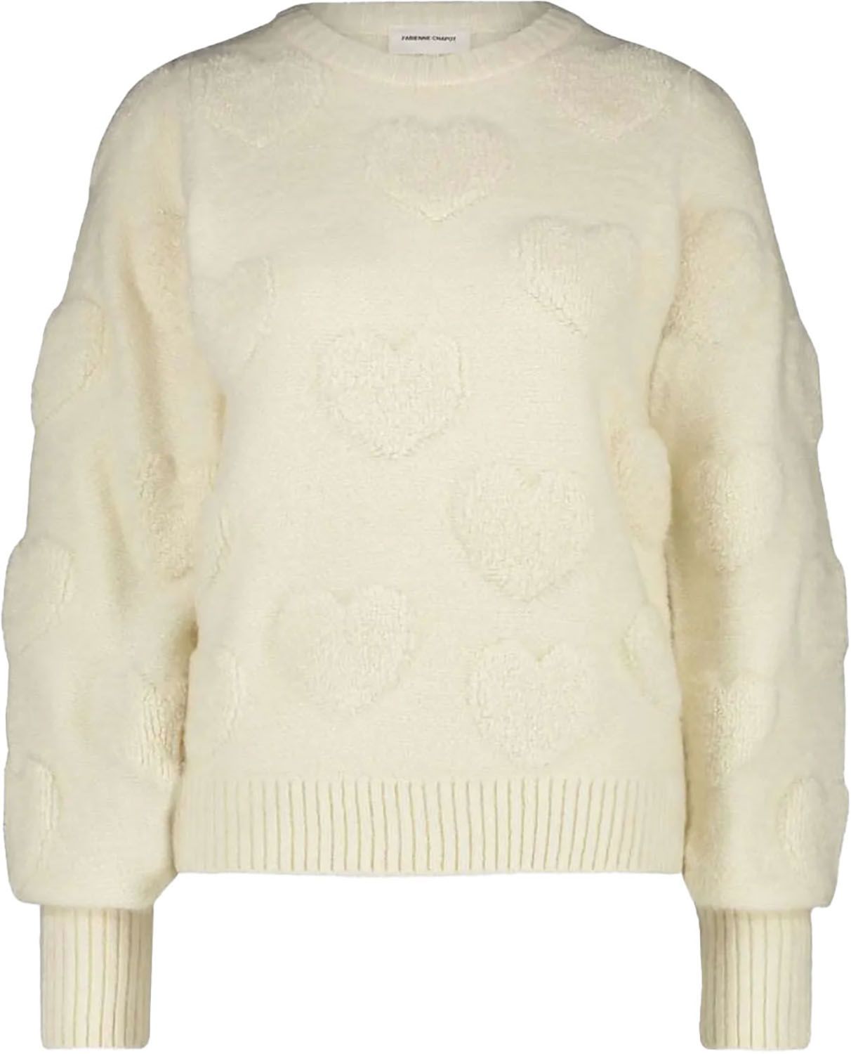 Fabienne Chapot Pullover Bibian Heart Gebroken Wit