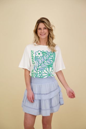 Fabienne Chapot T-shirt Fay Bloom Green  Wit