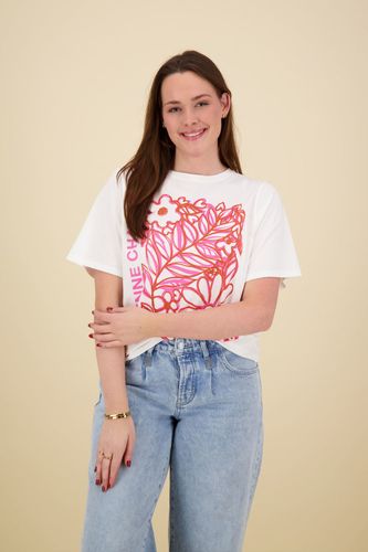 Fabienne Chapot T-shirt Fay Bloom Pink  Wit