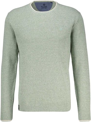 Fellows United pullover round neck structure piping Groen
