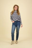 julie mom fit Blauw