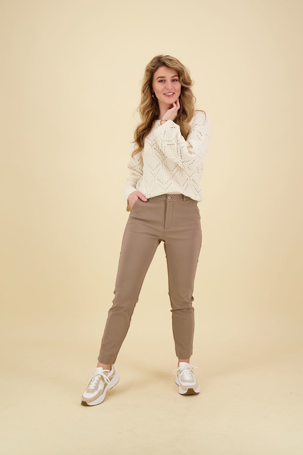 Freequent Pantalon Solvej Taupe