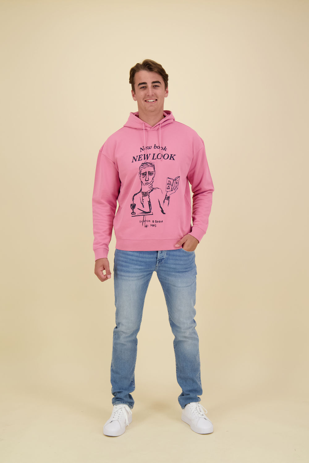 Scotch & Soda Hoodie Roze Scotch & Soda Hoodie Roze