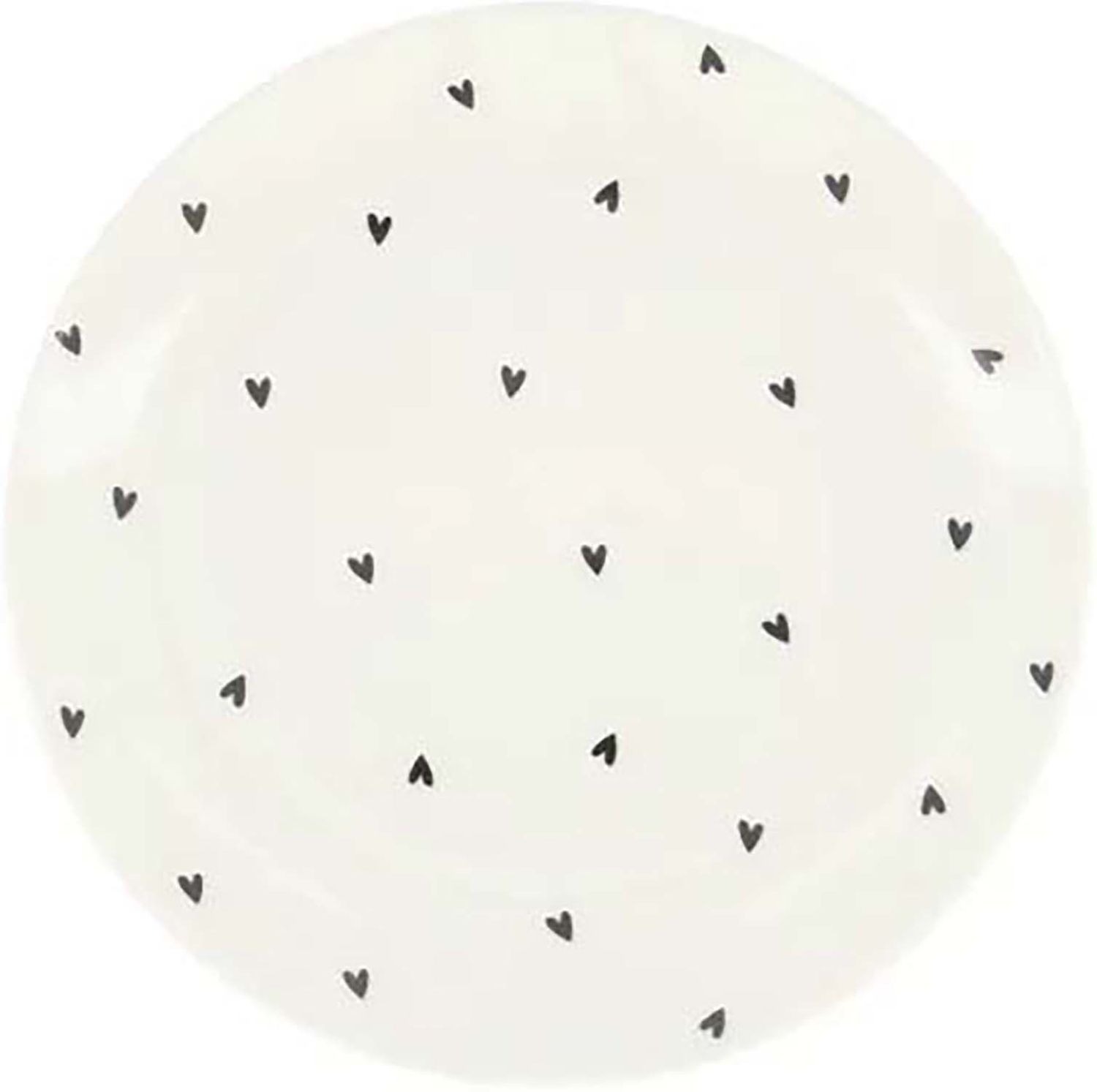 Zusss Gebaksbordje Hartjes Wit Zusss Gebaksbordje Hartjes Wit