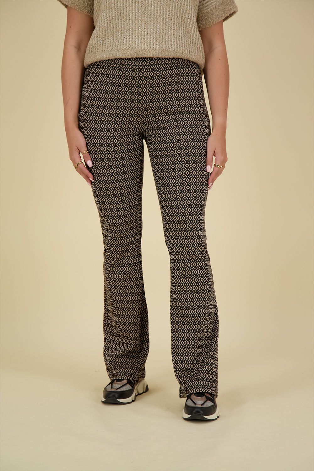 Geisha Broek Jacquard Zwart