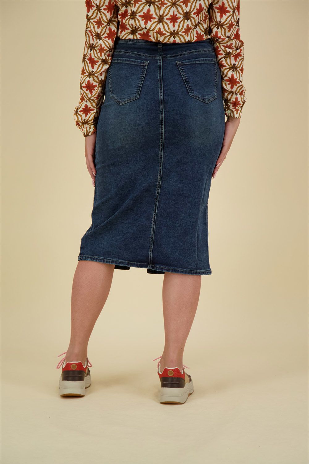 Geisha Jeansrok Blauw