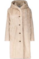 Coat fake fur with hood Bruin