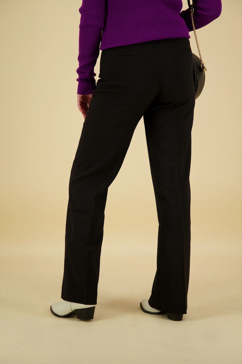 Geisha Pantalon Solid Zwart 