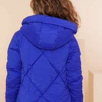 Donsjack Kort Quilted Blauw