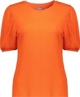 T-shirt rib with puffed shoulders Oranje