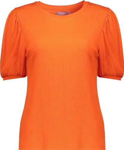 Geisha T-shirt rib with puffed shoulders Oranje