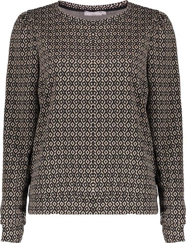 Geisha Top jacquard 2-tone Zwart