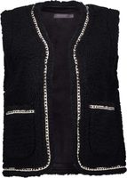 Gilet teddy embroidery Zwart